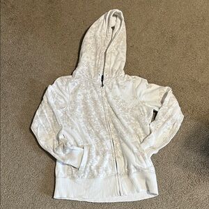 American Eagle Outfitters Cream Fleece Jacket
